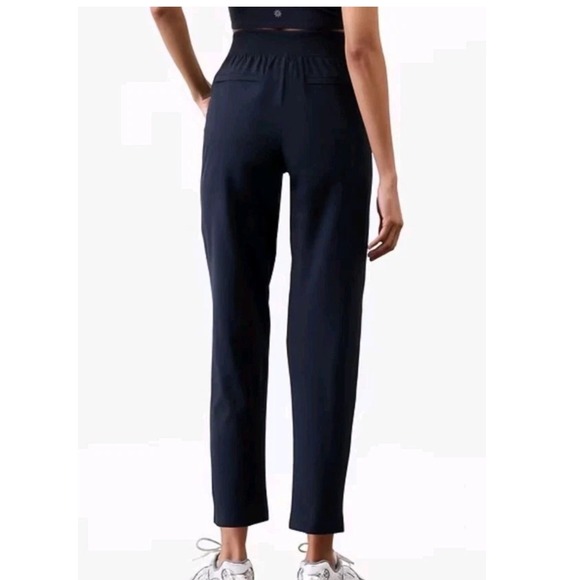 Athleta Black Brooklyn Ankle Pants Size 6 Women Stretch Travel Commuter Wicking - Picture 3 of 12